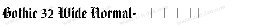 Gothic 32 Wide Normal字体转换